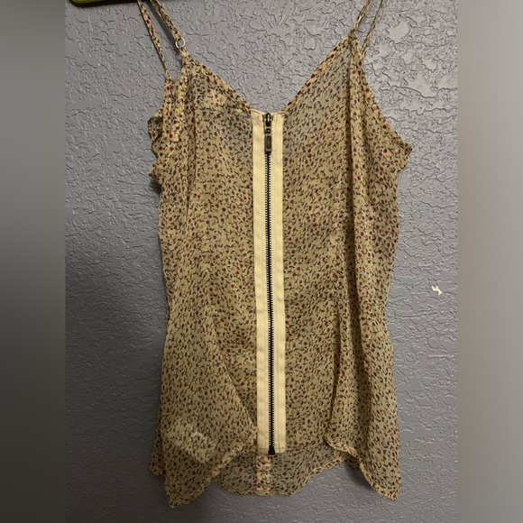 Forever 21 | Floral Ruffle Front Spaghetti Strap Tank-Top | Large - Picture 4 of 9